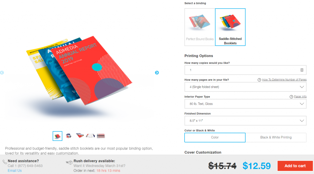 cheap magazine printing saddle stitching