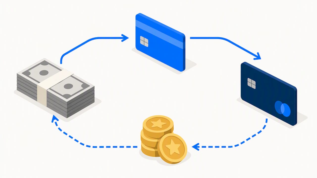 Illustration of a manufactured spending reward loop