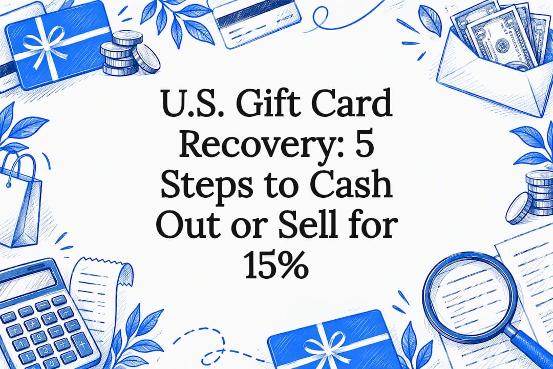 Gift card recovery title card illustration