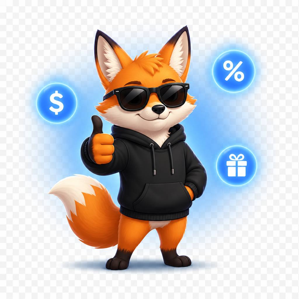 Checkout Saver fox mascot