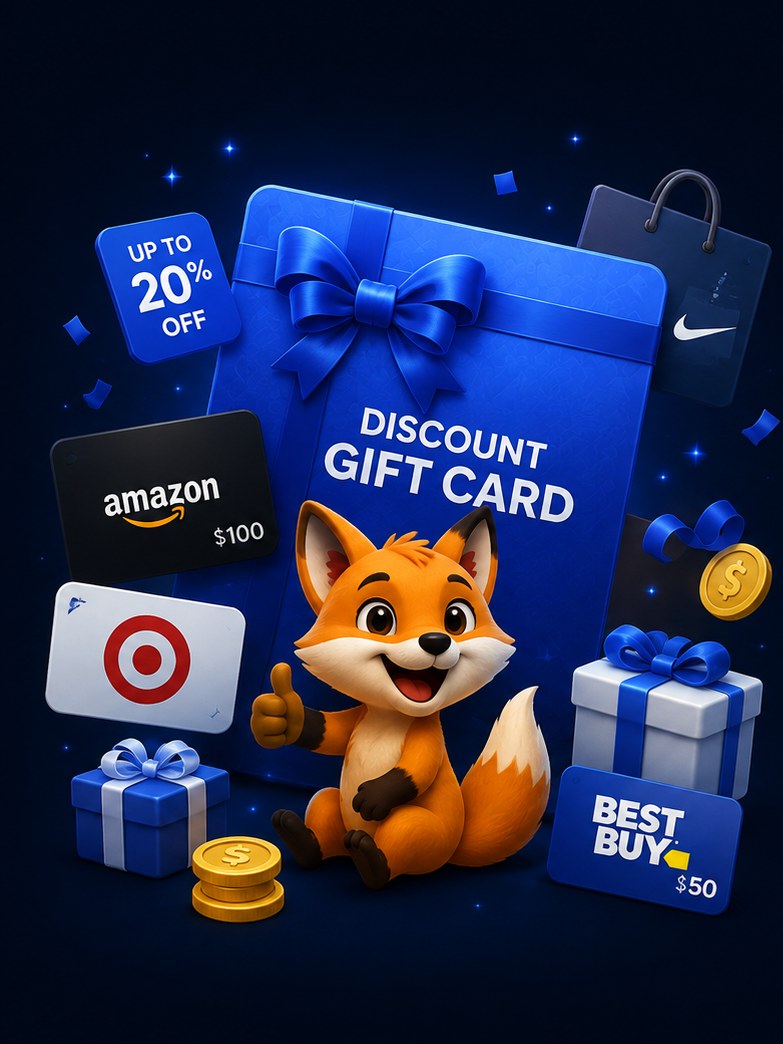 Checkout Saver fox with discount gift cards from Amazon, Target, Best Buy and more