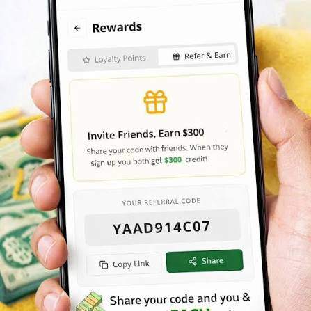 Brand referral rewards on your phone