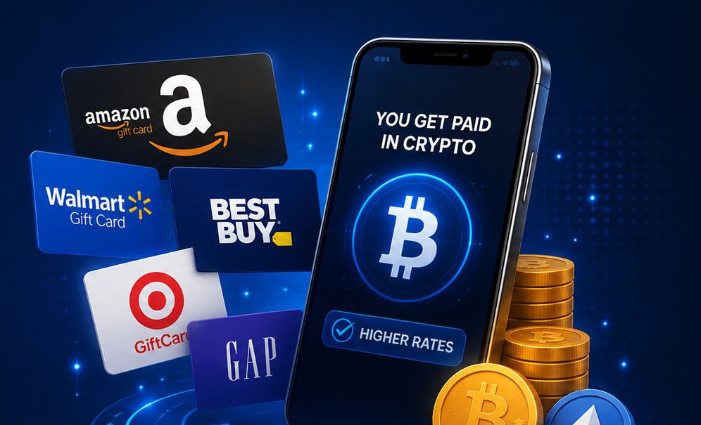 Gift cards and crypto payouts when you sell with Checkout Saver